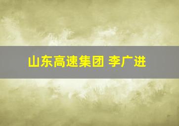 山东高速集团 李广进